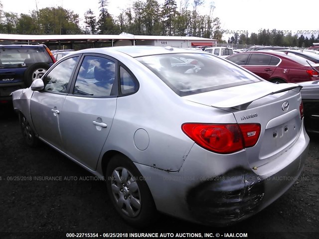 KMHDU46D29U629462 - 2009 HYUNDAI ELANTRA GLS/SE SILVER photo 3