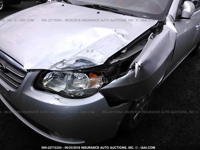 KMHDU46D29U629462 - 2009 HYUNDAI ELANTRA GLS/SE SILVER photo 6