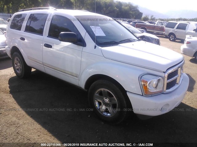 1D4HB58D95F556350 - 2005 DODGE DURANGO LIMITED WHITE photo 1
