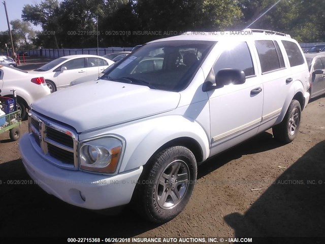 1D4HB58D95F556350 - 2005 DODGE DURANGO LIMITED WHITE photo 2