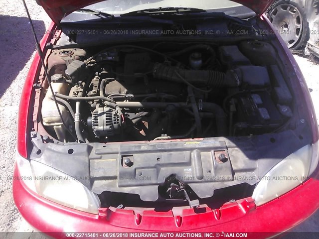 1G1JC524627405579 - 2002 CHEVROLET CAVALIER CNG RED photo 10