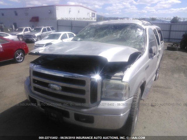 1FMNU41S75EB25598 - 2005 FORD EXCURSION XLT GRAY photo 6