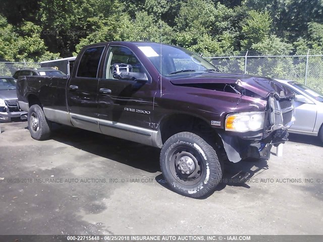 3D7KS28D25G755827 - 2005 DODGE RAM 2500 ST/SLT 栗色 照片 1
