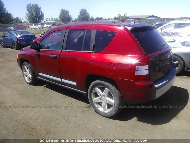 1J8FT57W88D715243 - 2008 JEEP COMPASS LIMITED RED photo 3