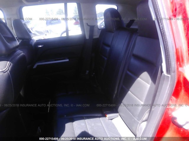 1J8FT57W88D715243 - 2008 JEEP COMPASS LIMITED RED photo 8