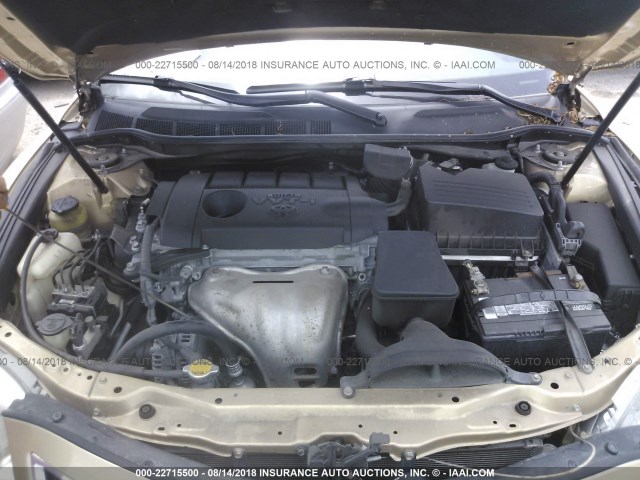 4T1BF3EK6BU171314 - 2011 TOYOTA CAMRY SE/LE/XLE ოქროსფერი ფოტო 10