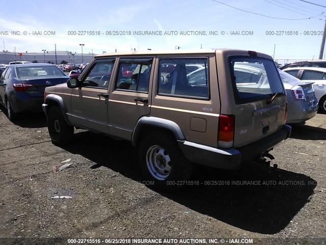 1J4FF28S7XL635004 - 1999 JEEP CHEROKEE SE TAN photo 3