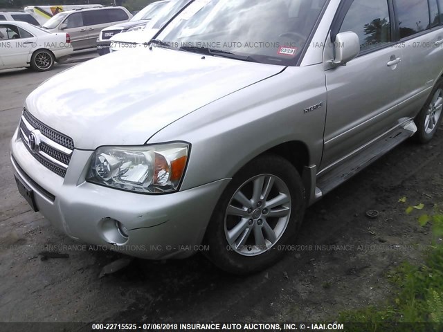 JTEEW21A460023020 - 2006 TOYOTA HIGHLANDER HYBRID GRAY photo 6