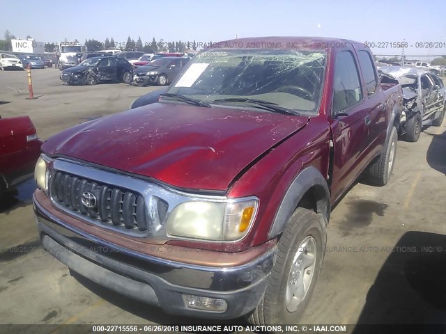 5TEGN92NX4Z427219 - 2004 TOYOTA TACOMA DOUBLE CAB PRERUNNER RED photo 2