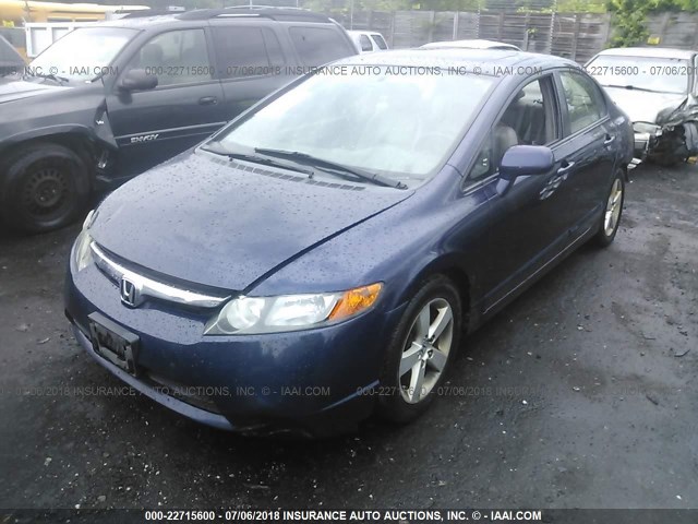 2HGFA16908H519139 - 2008 HONDA CIVIC EXL ლურჯი ფოტო 2
