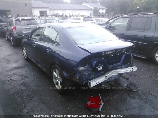 2HGFA16908H519139 - 2008 HONDA CIVIC EXL ლურჯი ფოტო 3