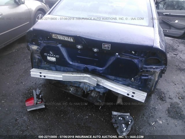 2HGFA16908H519139 - 2008 HONDA CIVIC EXL ლურჯი ფოტო 6