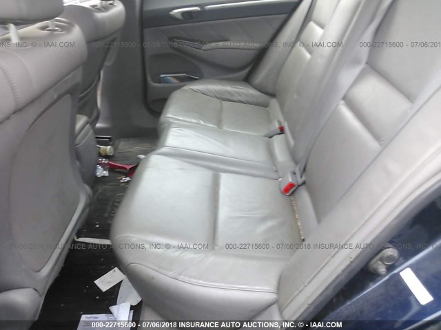 2HGFA16908H519139 - 2008 HONDA CIVIC EXL ლურჯი ფოტო 8