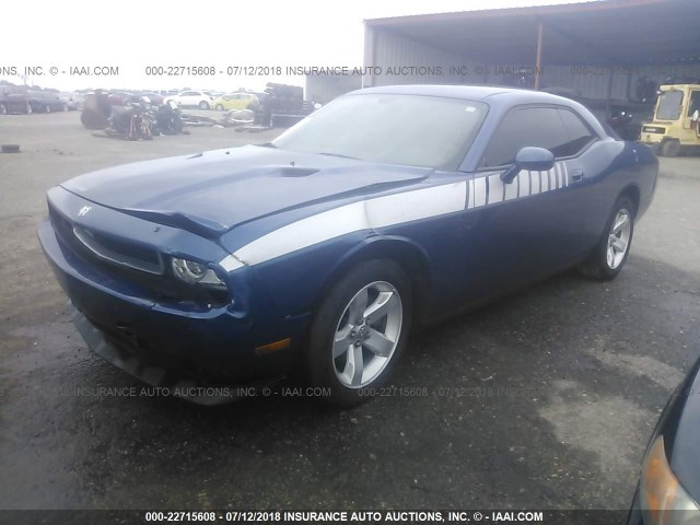 2B3CJ4DV0AH238310 - 2010 DODGE CHALLENGER SE BLUE photo 2