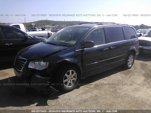 2A8HR54P78R765018 - 2008 CHRYSLER TOWN & COUNTRY TOURING BLUE photo 2