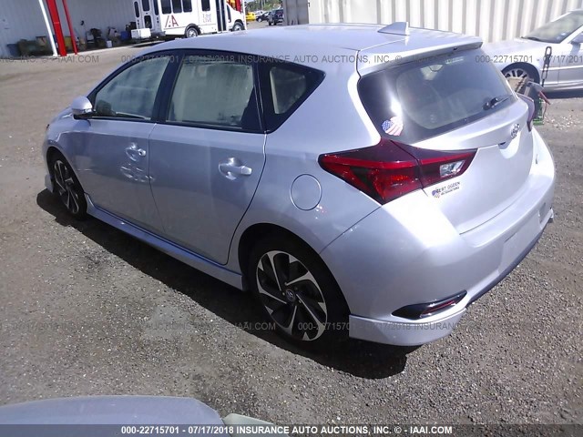 JTNKARJE6HJ534819 - 2017 TOYOTA COROLLA IM SILVER photo 3