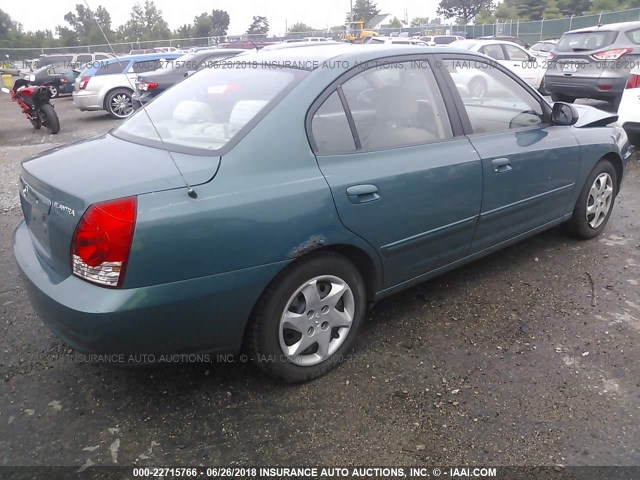 KMHDN46D76U244729 - 2006 HYUNDAI ELANTRA GLS/GT/LIMITED BLUE photo 4