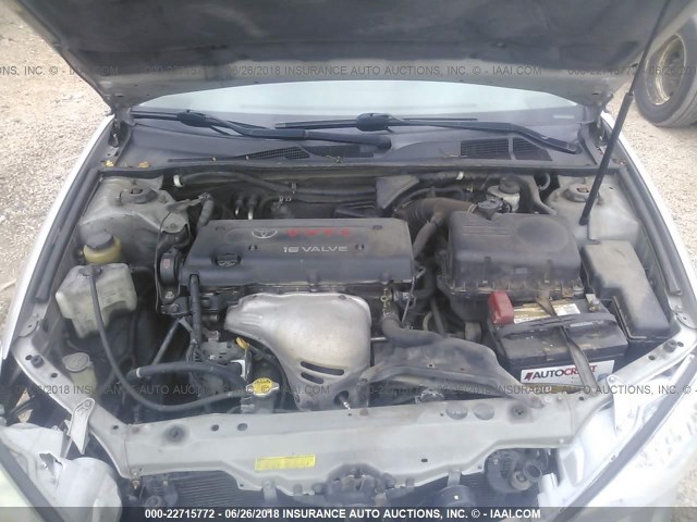 4T1BE32K73U698416 - 2003 TOYOTA CAMRY LE/XLE/SE ვერცხლისფერი ფოტო 10