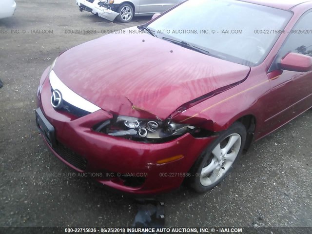 1YVHP80D165M40220 - 2006 MAZDA 6 S RED photo 6