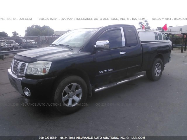 1N6AA06A27N221319 - 2007 NISSAN TITAN XE/SE/LE BLACK photo 2