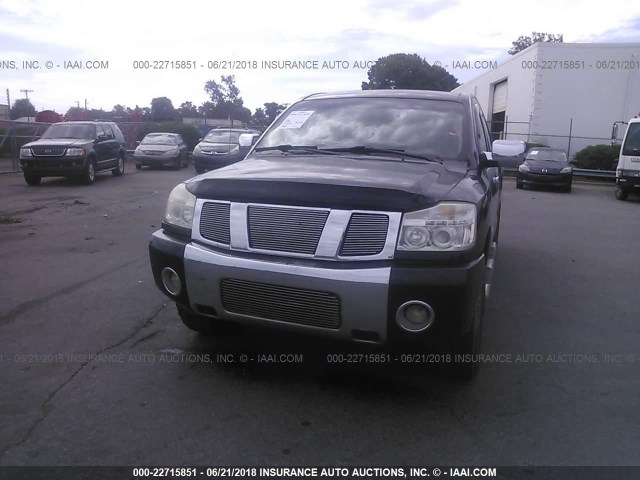 1N6AA06A27N221319 - 2007 NISSAN TITAN XE/SE/LE BLACK photo 6