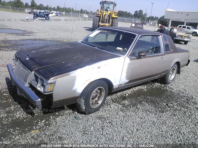1G4AM47A1EH609990 - 1984 BUICK REGAL LIMITED BROWN photo 2