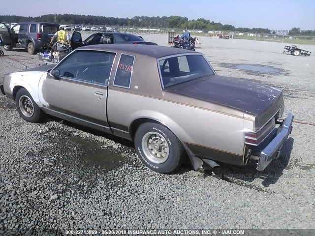 1G4AM47A1EH609990 - 1984 BUICK REGAL LIMITED BROWN photo 3