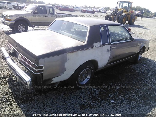 1G4AM47A1EH609990 - 1984 BUICK REGAL LIMITED BROWN photo 4