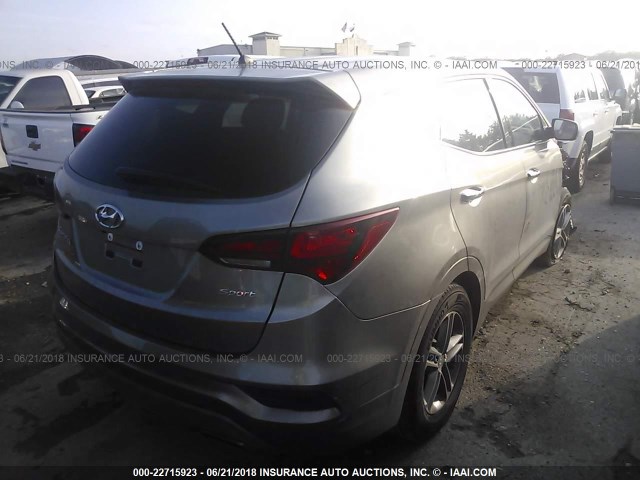 5NMZT3LB9JH092191 - 2018 HYUNDAI SANTA FE SPORT  GRAY photo 4