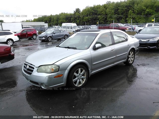 JN1DA31A33T430862 - 2003 NISSAN MAXIMA GLE/SE SILVER photo 2