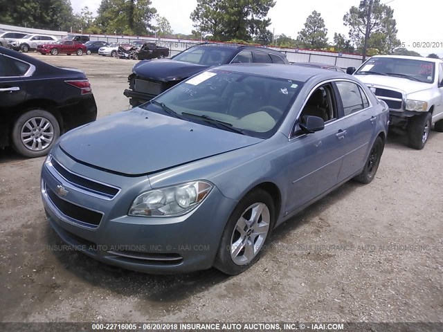 1G1ZG57B19F152668 - 2009 CHEVROLET MALIBU LS GREEN photo 2
