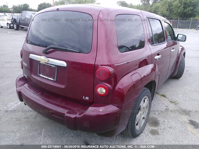 3GNDA13D76S508753 - 2006 CHEVROLET HHR LS MAROON photo 4