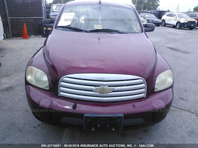 3GNDA13D76S508753 - 2006 CHEVROLET HHR LS MAROON photo 6