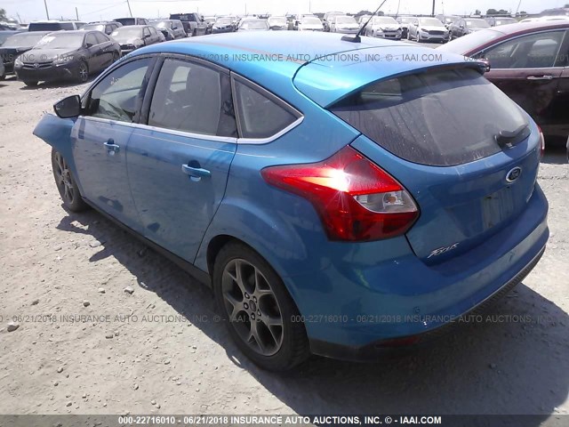 1FADP3N20EL380574 - 2014 FORD FOCUS TITANIUM BLUE photo 3