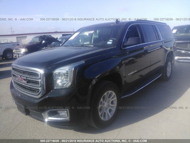 1GKS1GKC8JR350502 - 2018 GMC YUKON XL C1500 SLT BLACK photo 2