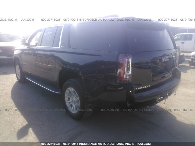 1GKS1GKC8JR350502 - 2018 GMC YUKON XL C1500 SLT BLACK photo 3