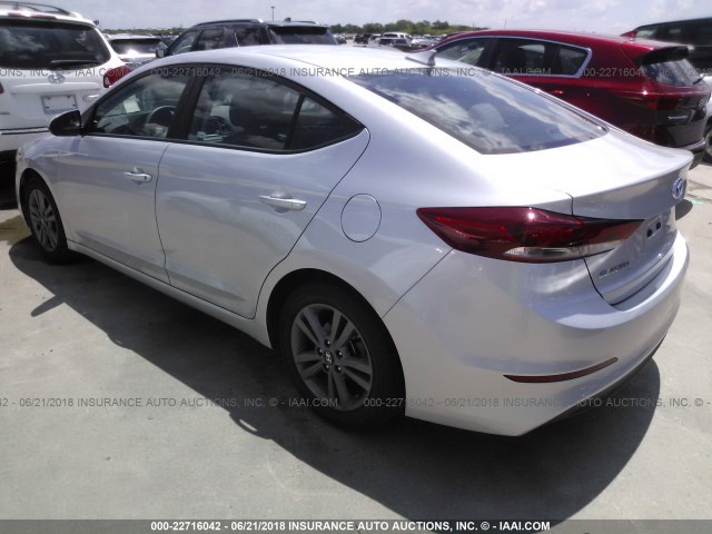 5NPD84LF9JH216015 - 2018 HYUNDAI ELANTRA SEL/VALUE/LIMITED SILVER photo 3