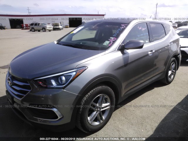 5XYZT3LBXJG567423 - 2018 HYUNDAI SANTA FE SPORT  GRAY photo 2