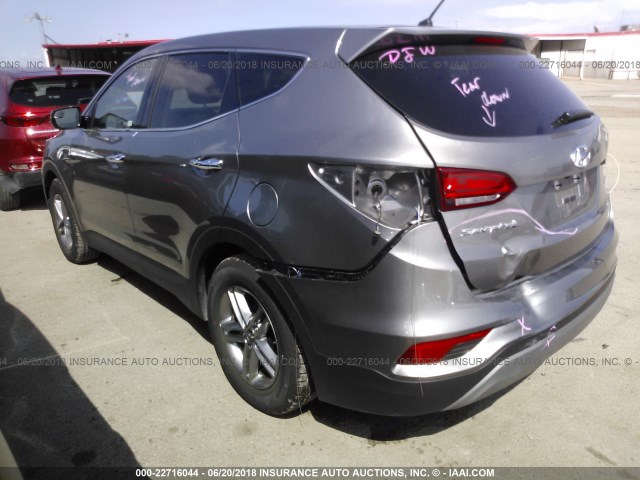 5XYZT3LBXJG567423 - 2018 HYUNDAI SANTA FE SPORT  GRAY photo 3