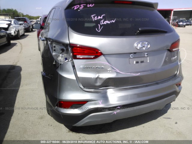 5XYZT3LBXJG567423 - 2018 HYUNDAI SANTA FE SPORT  GRAY photo 6