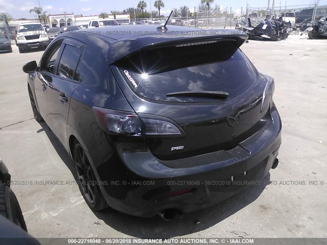 JM1BL1K46B1358481 - 2011 MAZDA SPEED 3 黑色 照片 3