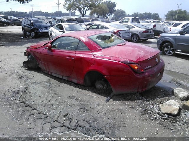 JTHFN48Y620028092 - 2002 LEXUS SC 430 RED photo 3