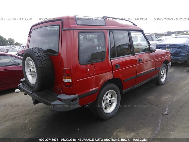 SALJY1242WA777665 - 1998 LAND ROVER DISCOVERY RED photo 4