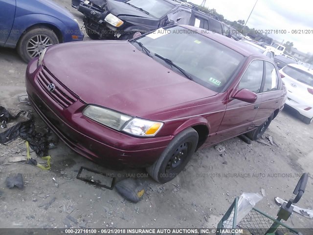 4T1BG22K5WU370162 - 1998 TOYOTA CAMRY CE/LE/XLE RED photo 2