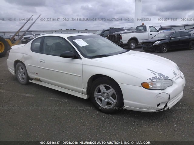 2G1WX15K719332216 - 2001 CHEVROLET MONTE CARLO SS WHITE photo 1