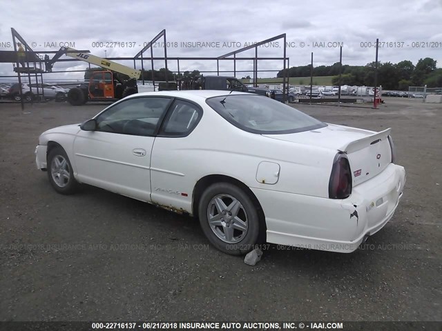 2G1WX15K719332216 - 2001 CHEVROLET MONTE CARLO SS 白色 照片 3