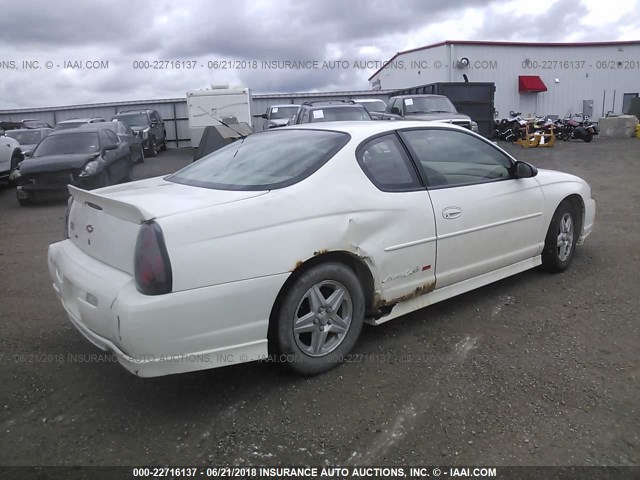 2G1WX15K719332216 - 2001 CHEVROLET MONTE CARLO SS 白色 照片 4