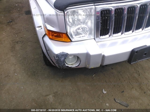 1J8HG58236C200226 - 2006 JEEP COMMANDER LIMITED SILVER photo 6