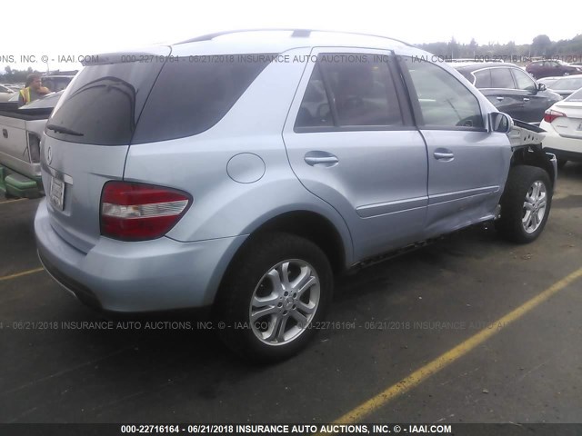 4JGBB86E56A033370 - 2006 MERCEDES-BENZ ML 350 Light Blue photo 4