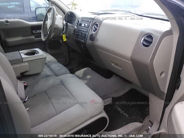 1FTPW12555KB70989 - 2005 FORD F150 SUPERCREW BLACK photo 5